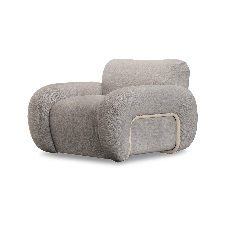 Arc lounge fauteuil, frame sand, sneak, light grey