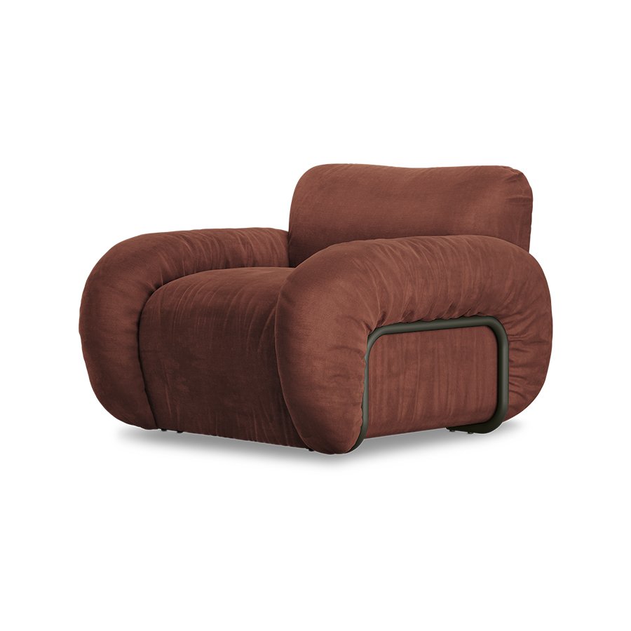 Arc lounge fauteuil, frame ash, royal velvet, magnolia