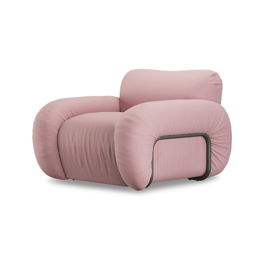 Arc lounge fauteuil, frame ash, wise, blossom