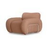 Arc lounge fauteuil, frame sand, linen, dusty rose