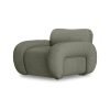 Arc lounge fauteuil, frame ash, linen, army green