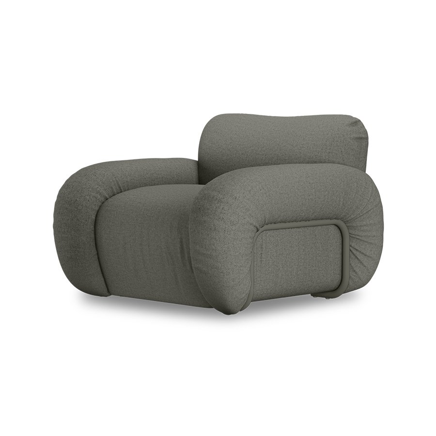 Arc lounge fauteuil, frame ash, wander, army green