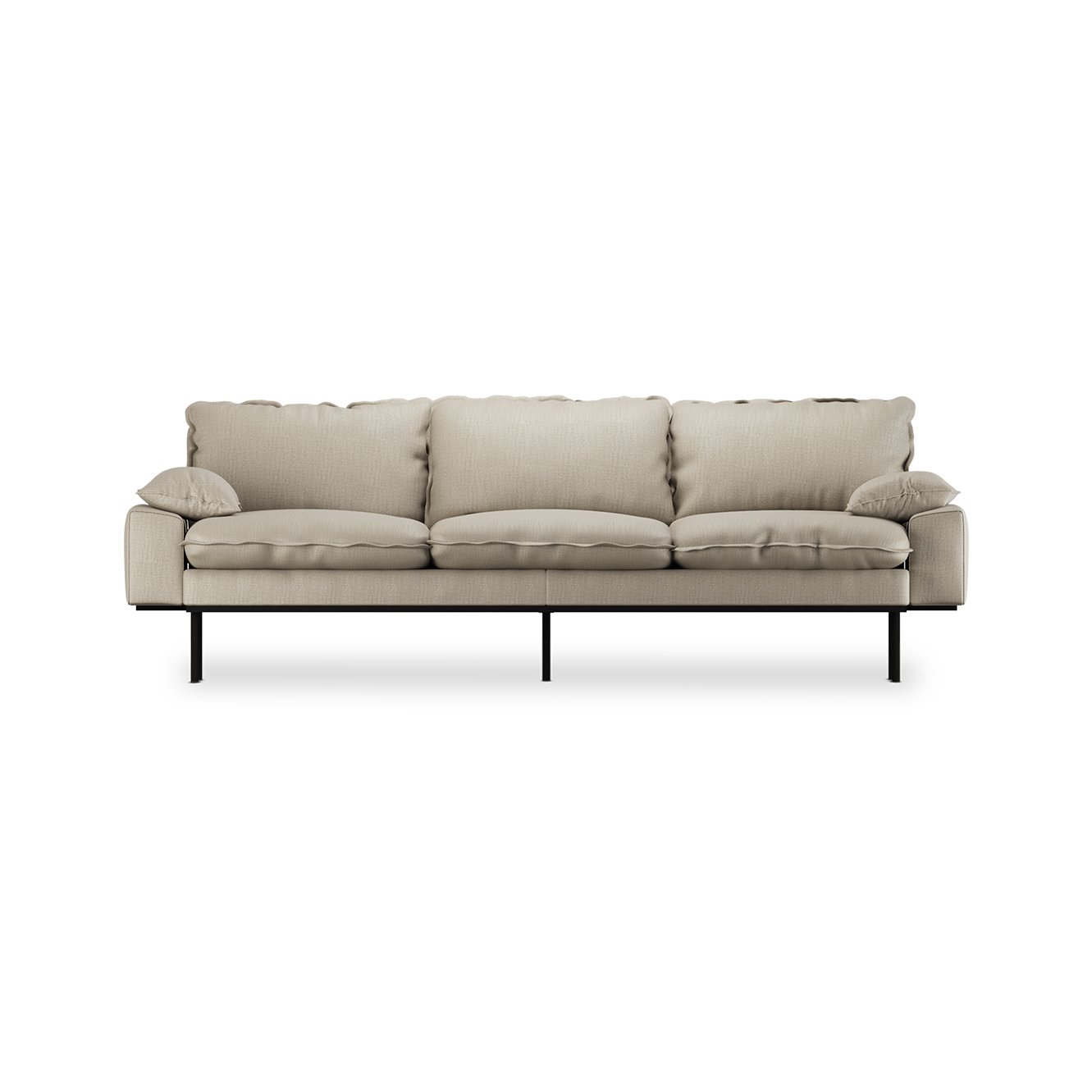 Retro sofa: 4-seats, pure, ivory