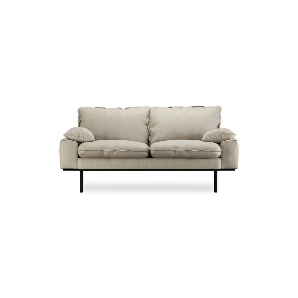 Retro sofa: 2-seats, pure, ivory