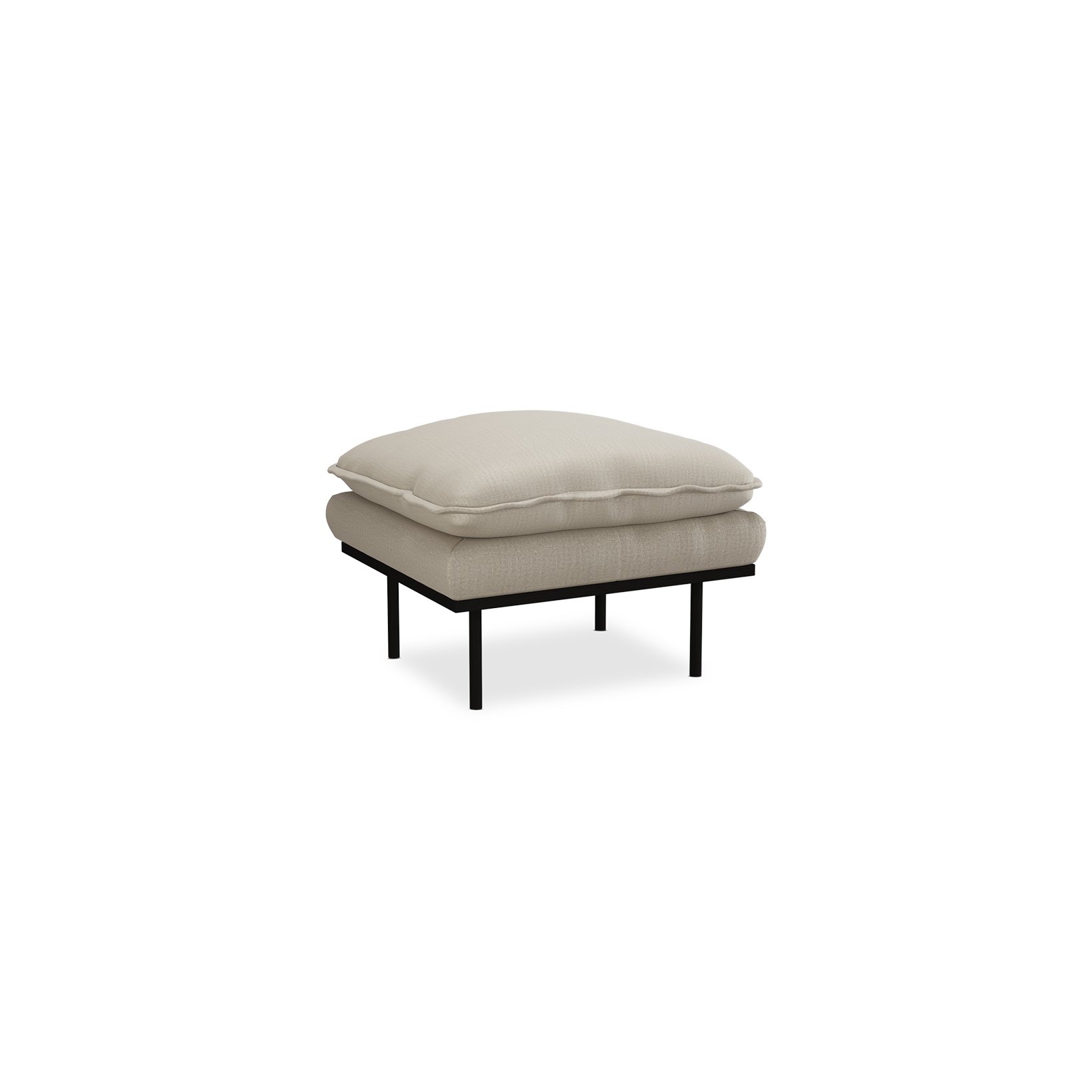 Retro sofa: hocker, pure, ivory - Image 2
