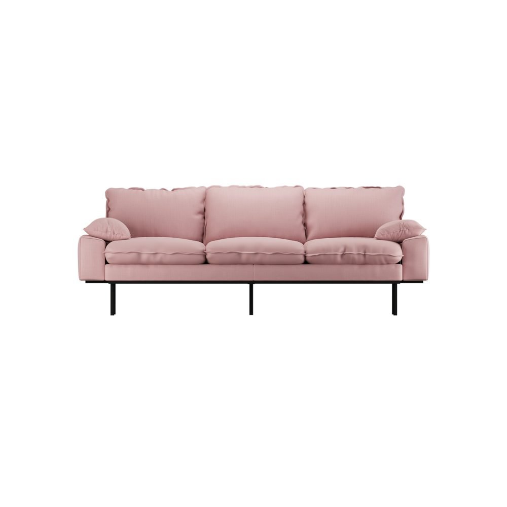 Retro sofa: 3-seats, wise, blossom