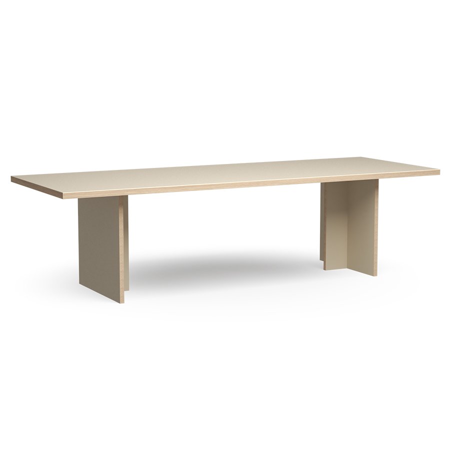 Dining table, cream, rectangular 280cm