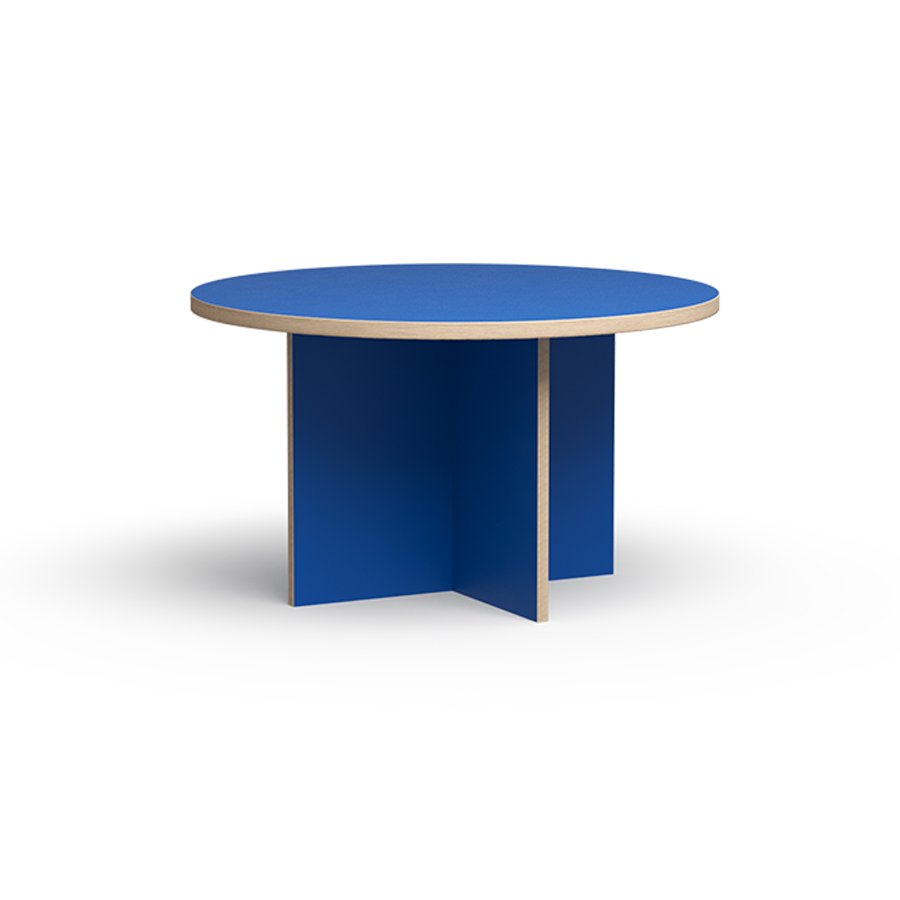 Dining table, blue, round 130cm