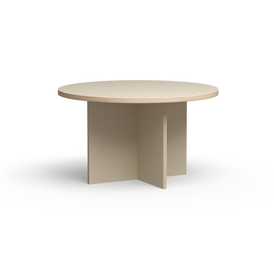 Dining table, cream, round 130cm