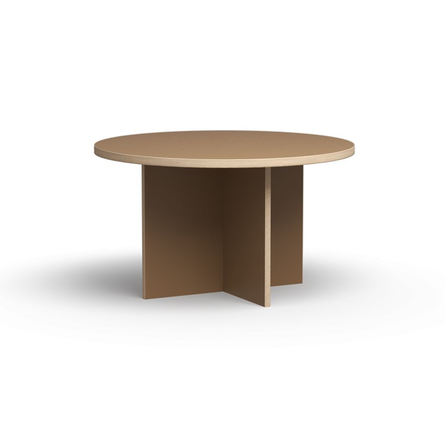 Dining table, brown, round 130cm