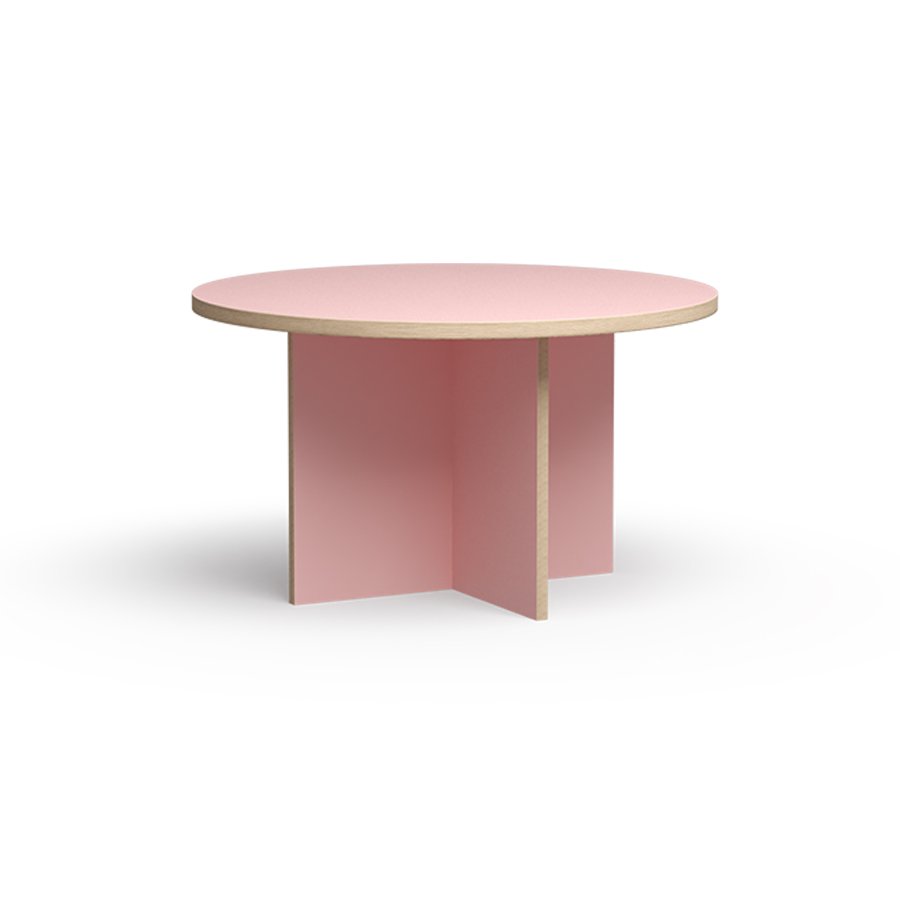 Dining table, pink, round 130cm