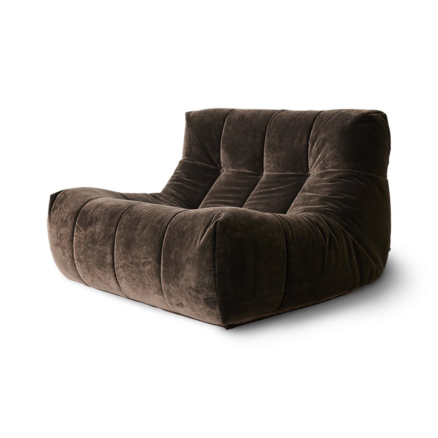 Lazy lounge chair, royal velvet espresso