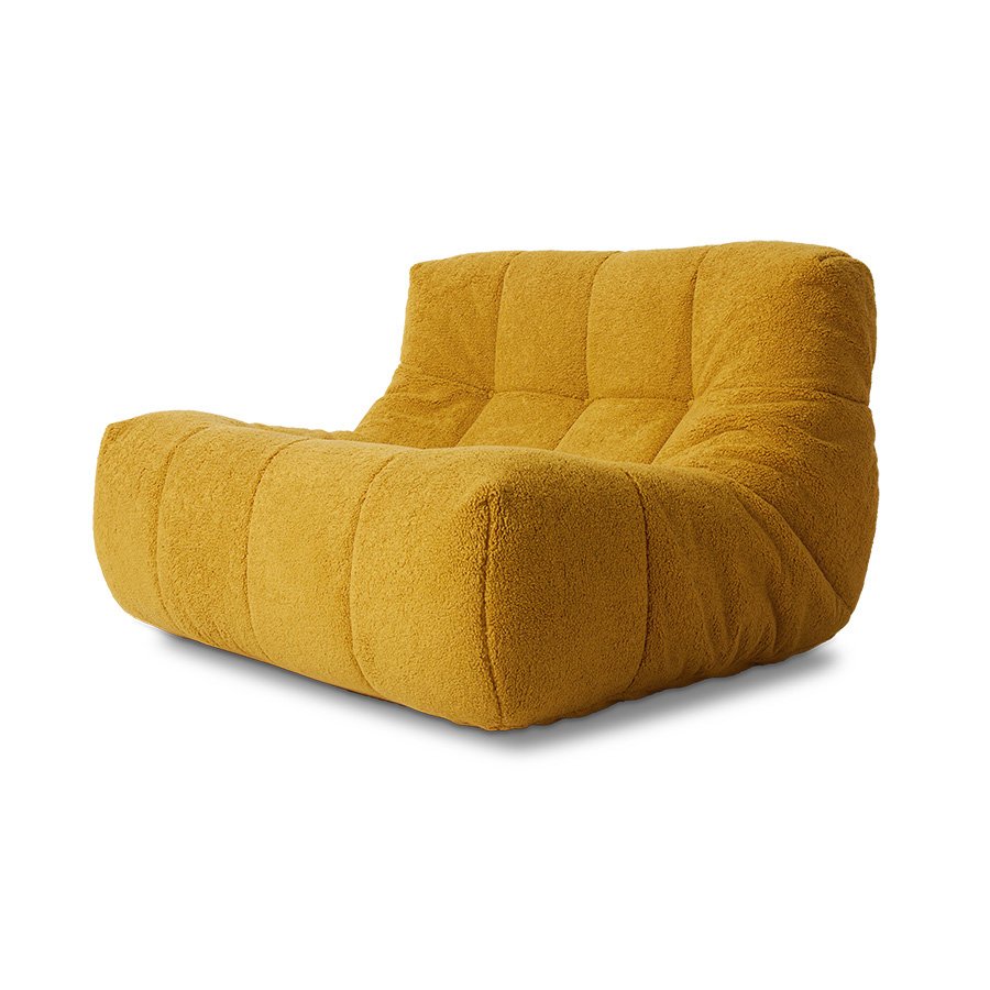 Lazy Lounge chair fluffy, ochre
