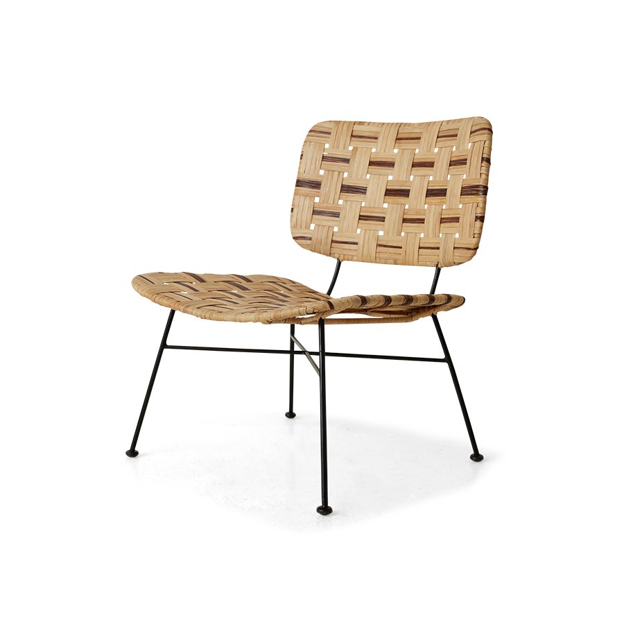 Rattan lounge chair natural
