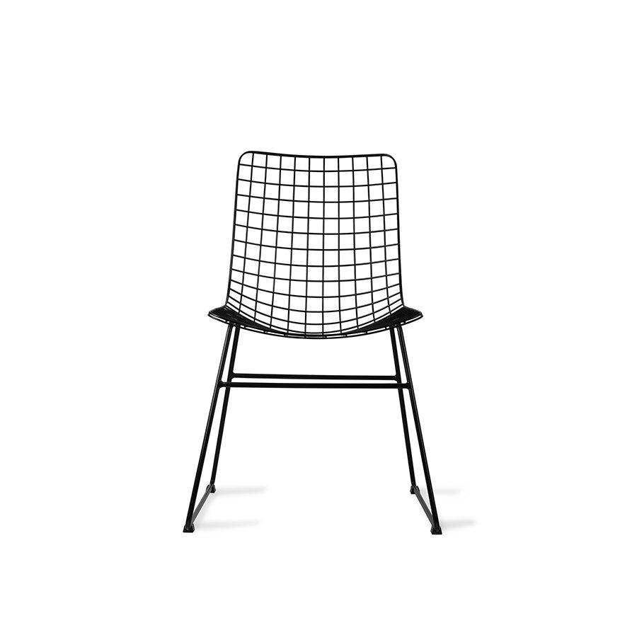 Metal wire chair black