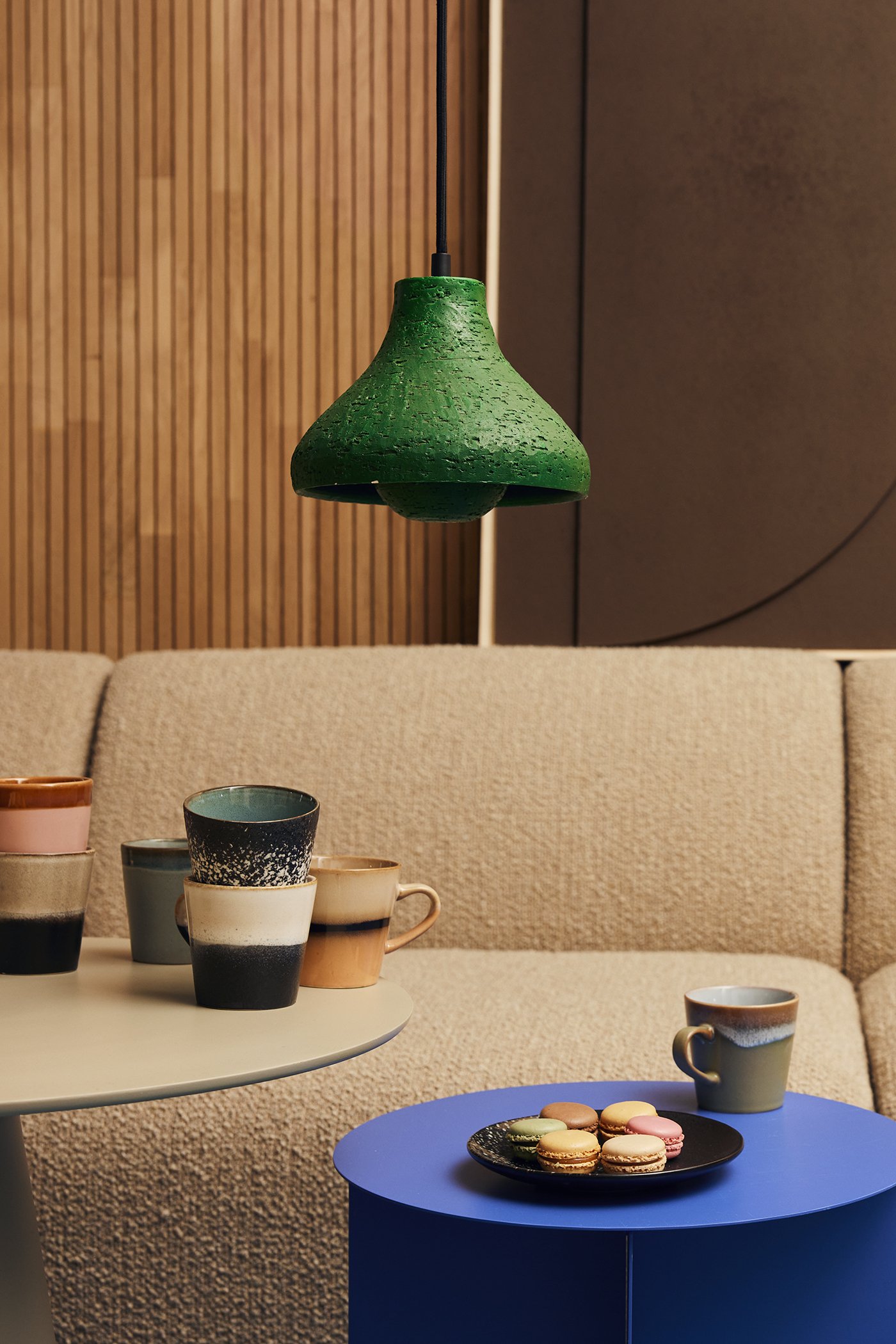 70s ceramics: coffee mug, moss - Image 5