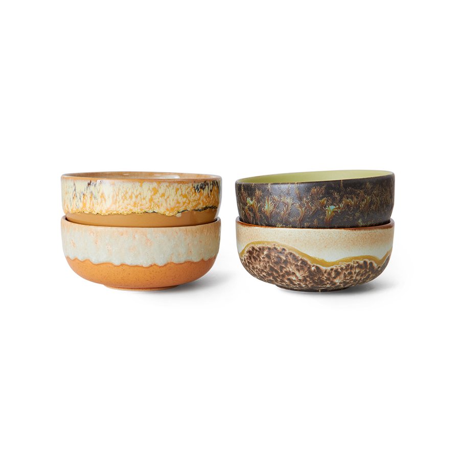70s ceramics: tapas bowls drift (set of 4)