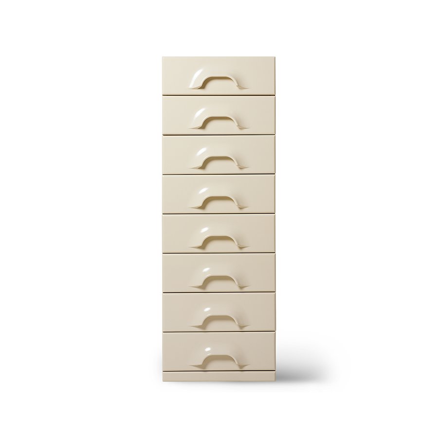 Chest of 8 drawers, cream
