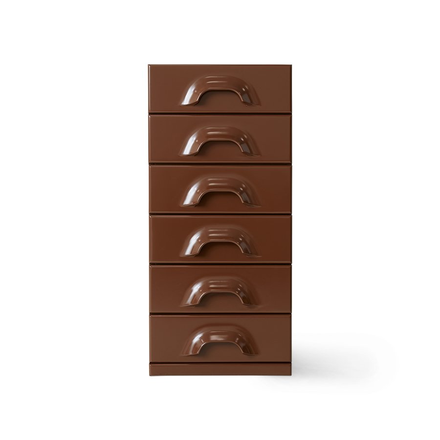 Chest of 6 drawers, chocolate