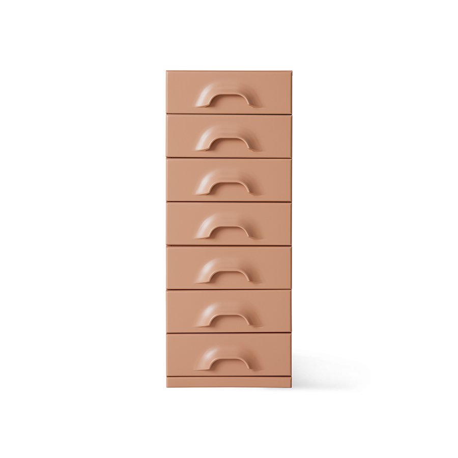 Chest of 7 drawers, blush