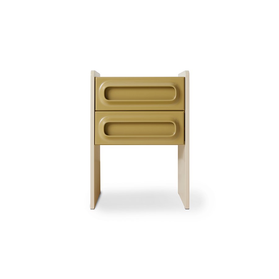 Space nightstand, sage/cream