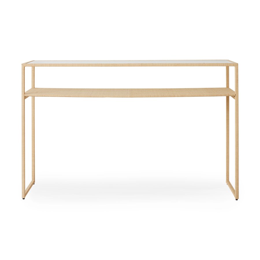 Raffia display console