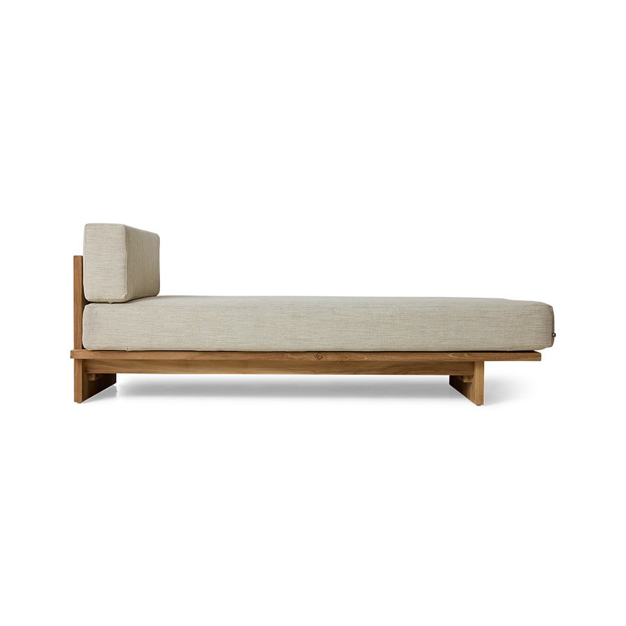 Outdoor daybed teak, natural