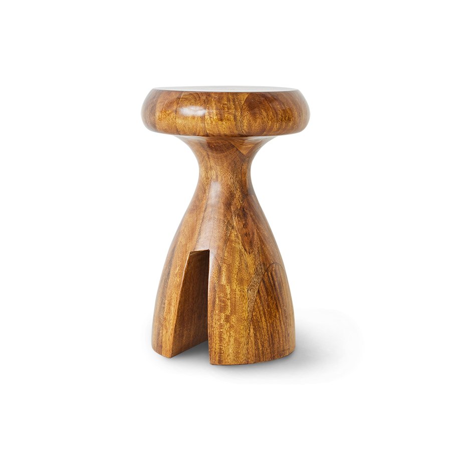 Wooden stool chestnut