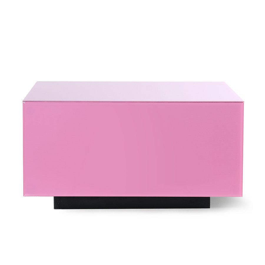 Mirror block table pink L