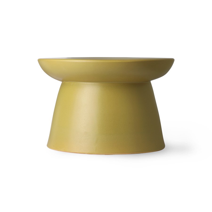 Earthenware side table XL, green