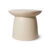 Earthenware side table L cream