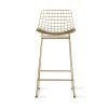 Wire bar stool brass