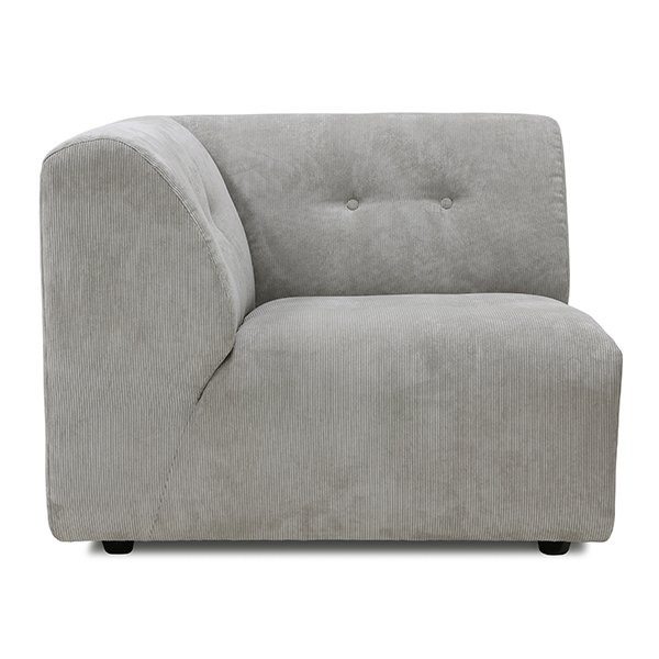 Vint couch: element left, corduroy rib, cream