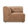 Vint couch: element left, corduroy rib, brown