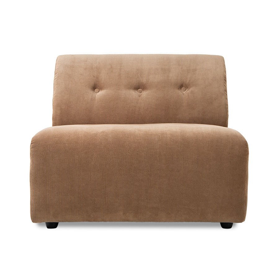Vint couch: element middle, corduroy rib, brown