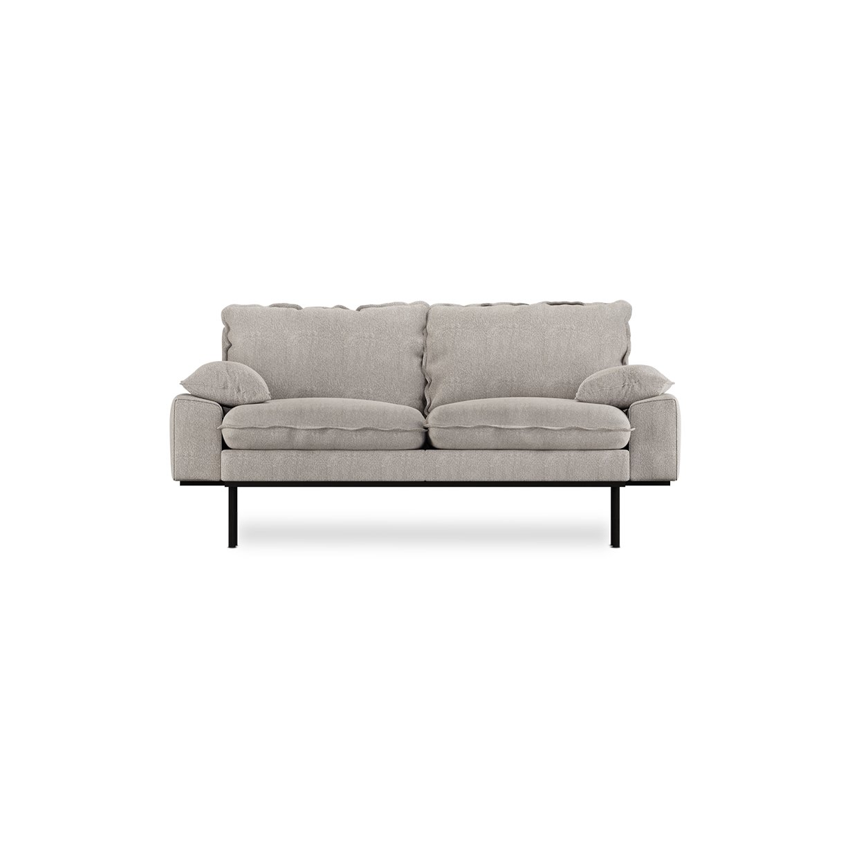 Retro sofa: 2-seats, sneak, light grey