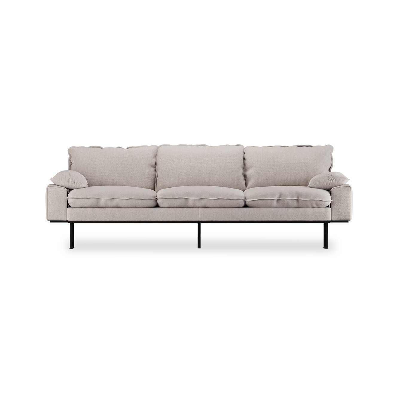 Retro sofa: 4-seats, cosy, beige