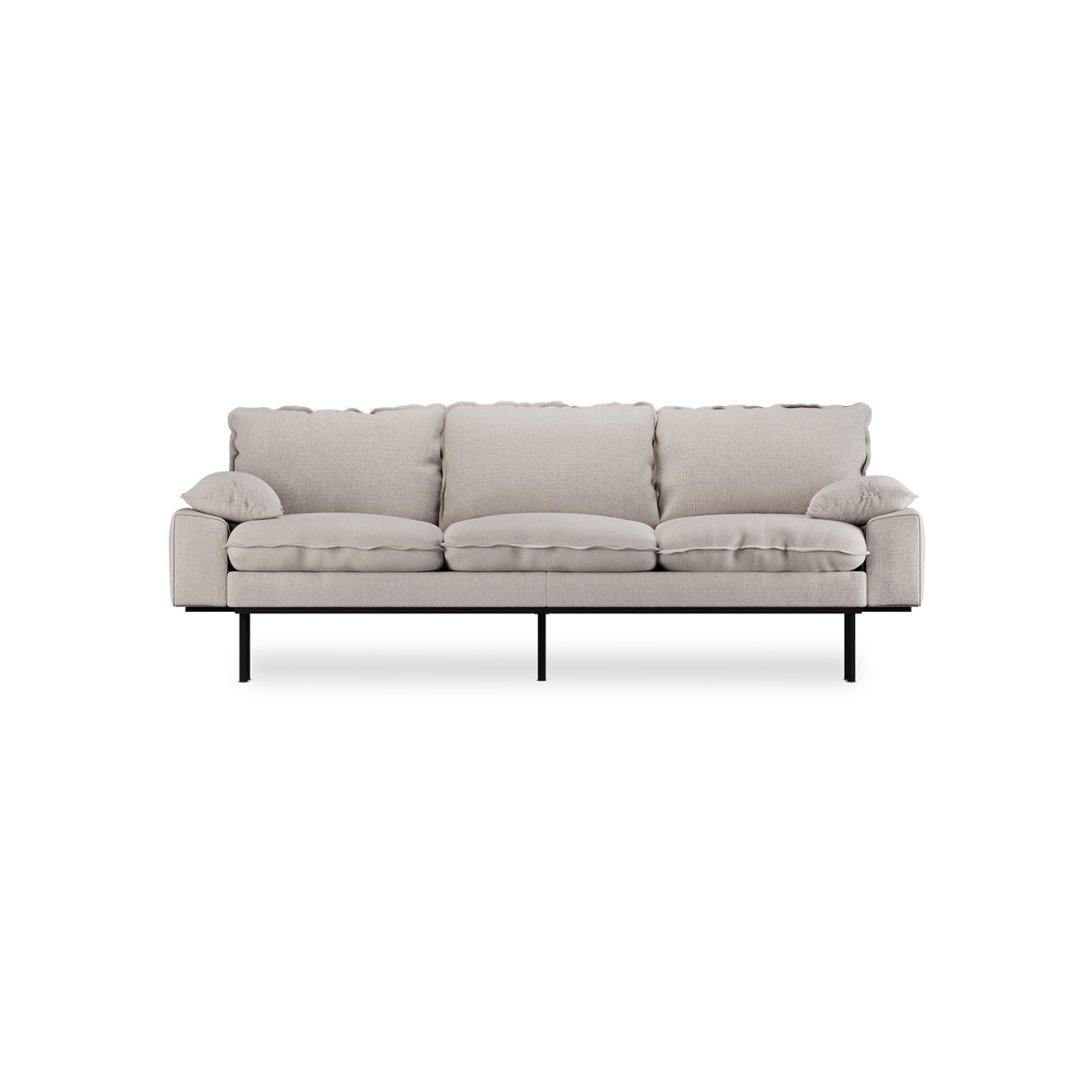 Retro sofa: 3-seats, cosy, beige