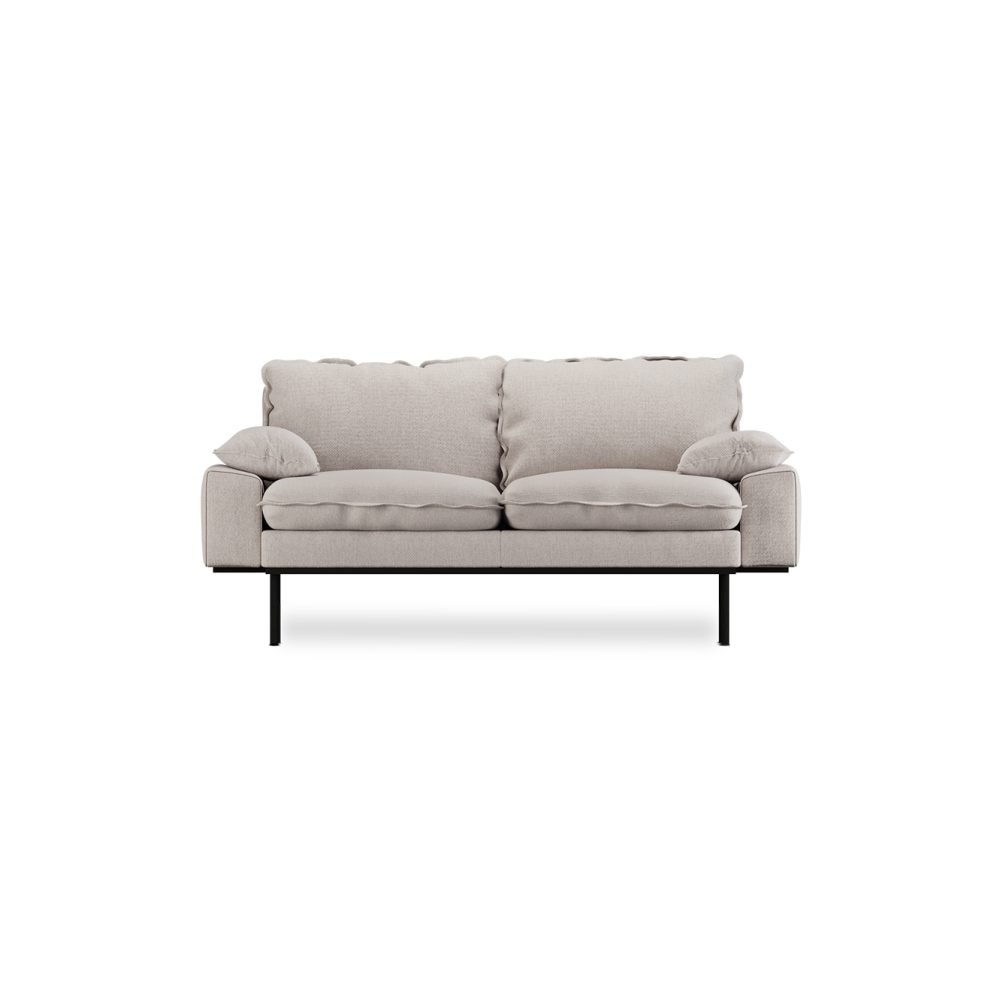 Retro sofa: 2-seats, cosy, beige