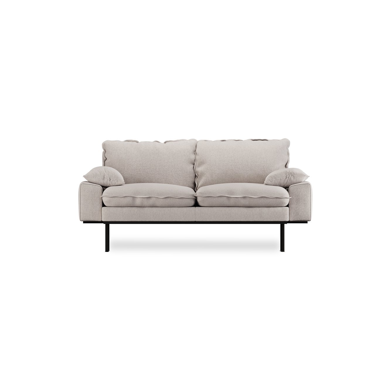 Retro sofa: 2-seats, cosy, beige