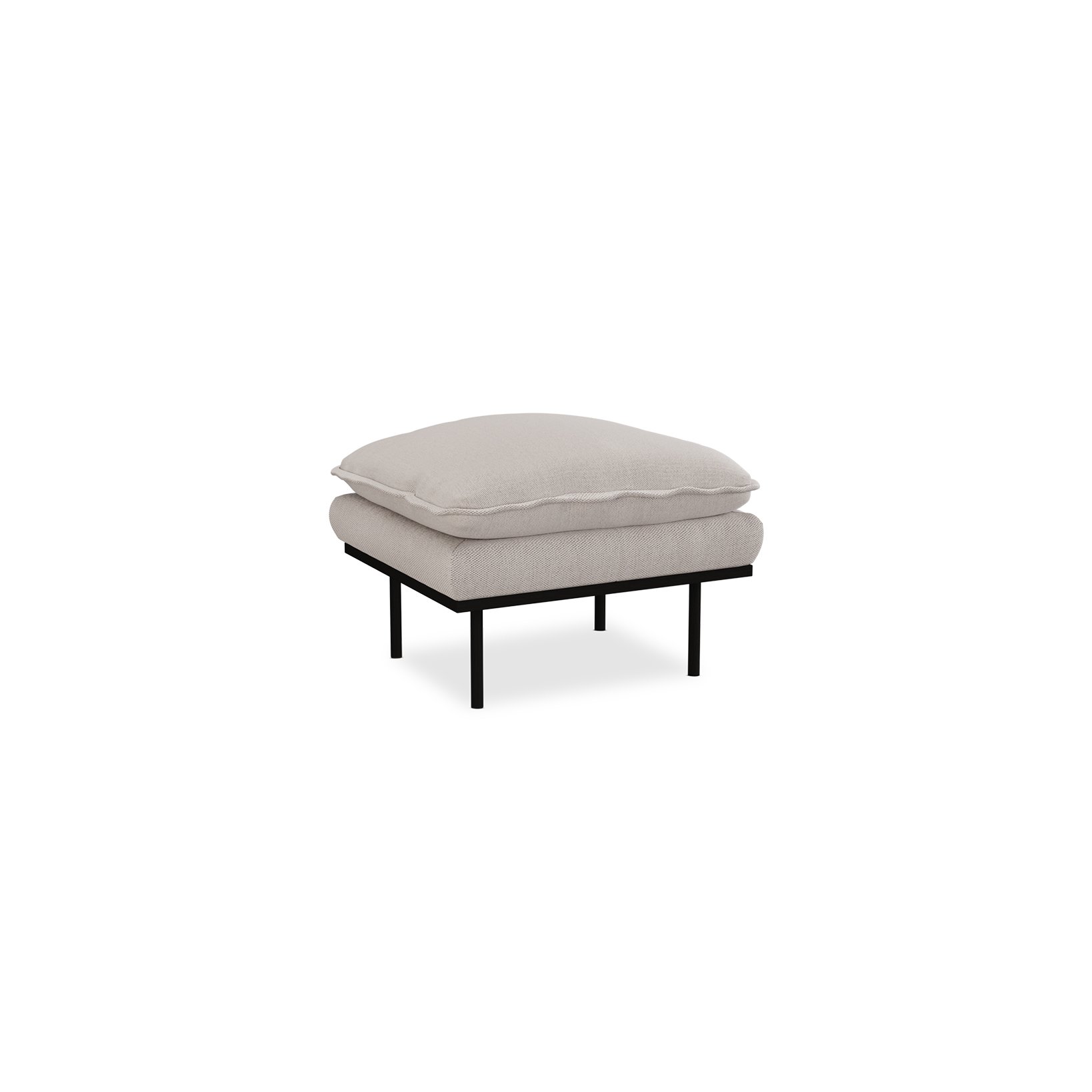 Retro sofa: hocker, cosy, beige - Image 2