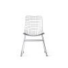 Metal wire chair silver