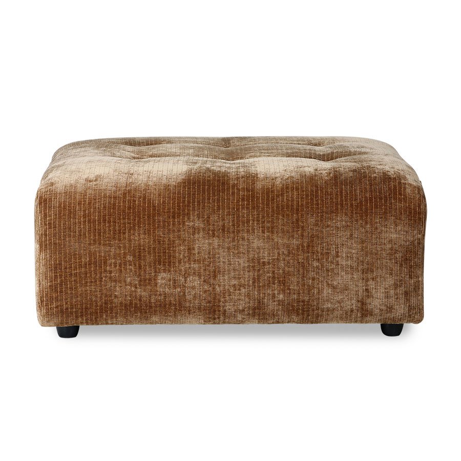 Vint couch: element hocker, corduroy velvet, aged gold