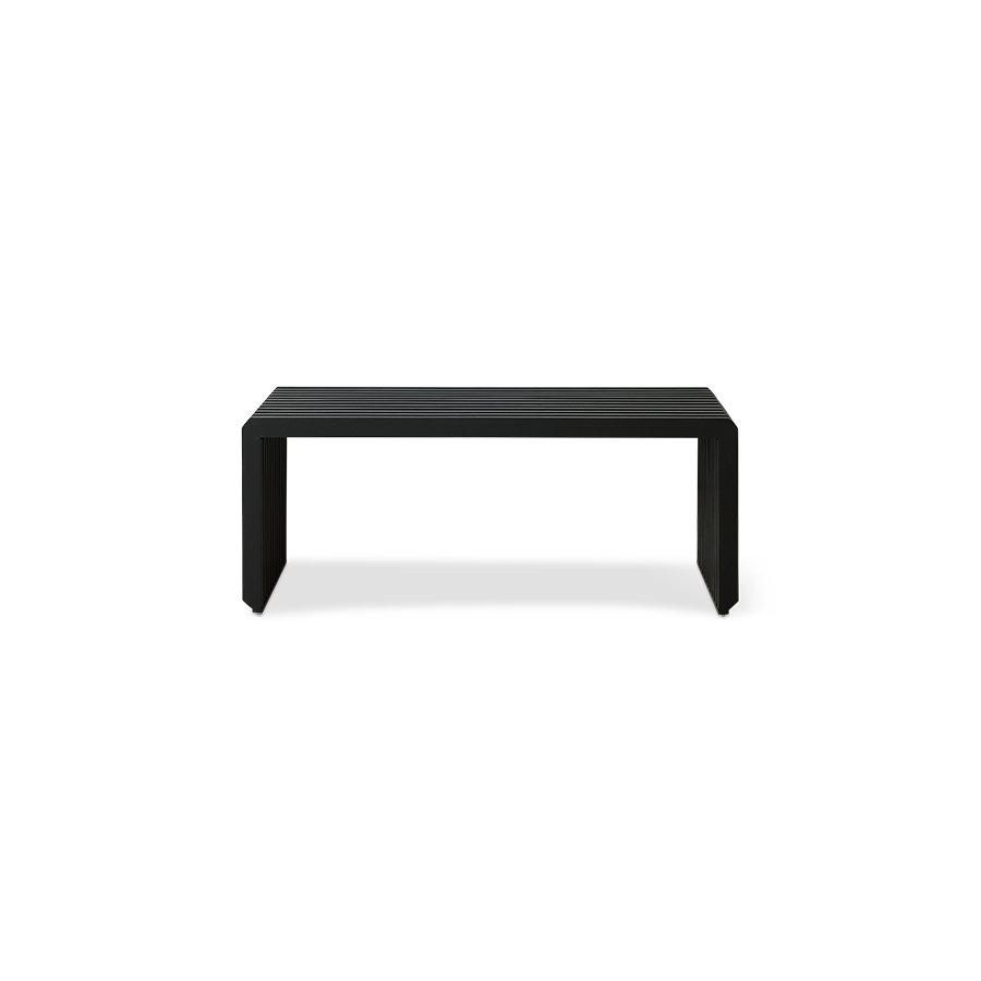 Slatted bench black, 96x43cm