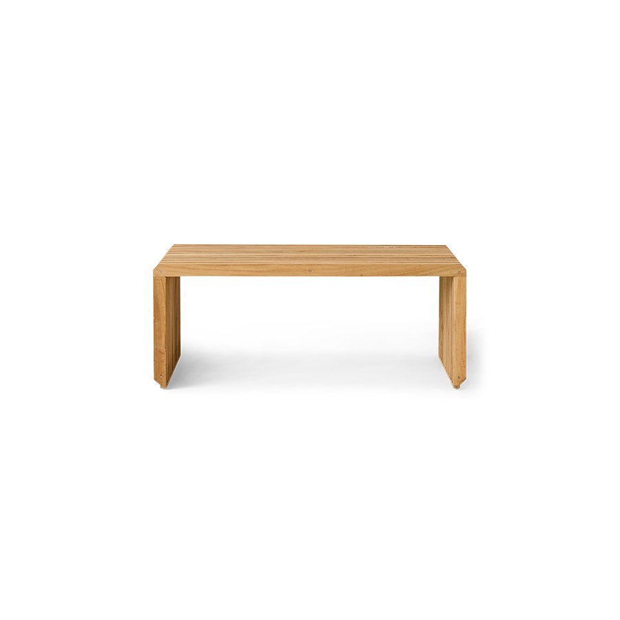 Slatted bench teak, 96x43 cm