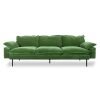 Retro sofa: 4-seats, royal velvet, green