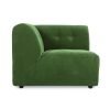 Vint couch: element left, royal velvet, green
