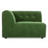 Vint couch: element left 1,5-seat, royal velvet, green