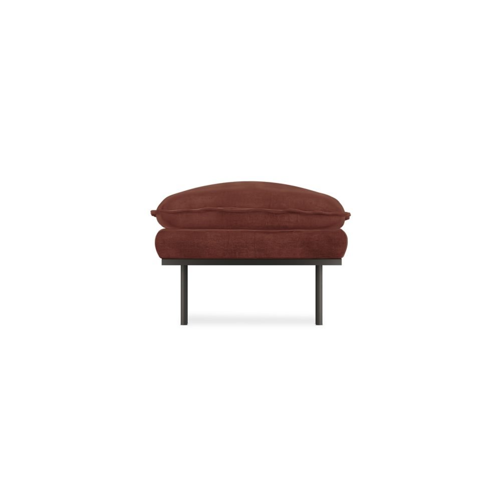 Retro sofa: hocker, royal velvet, magnolia