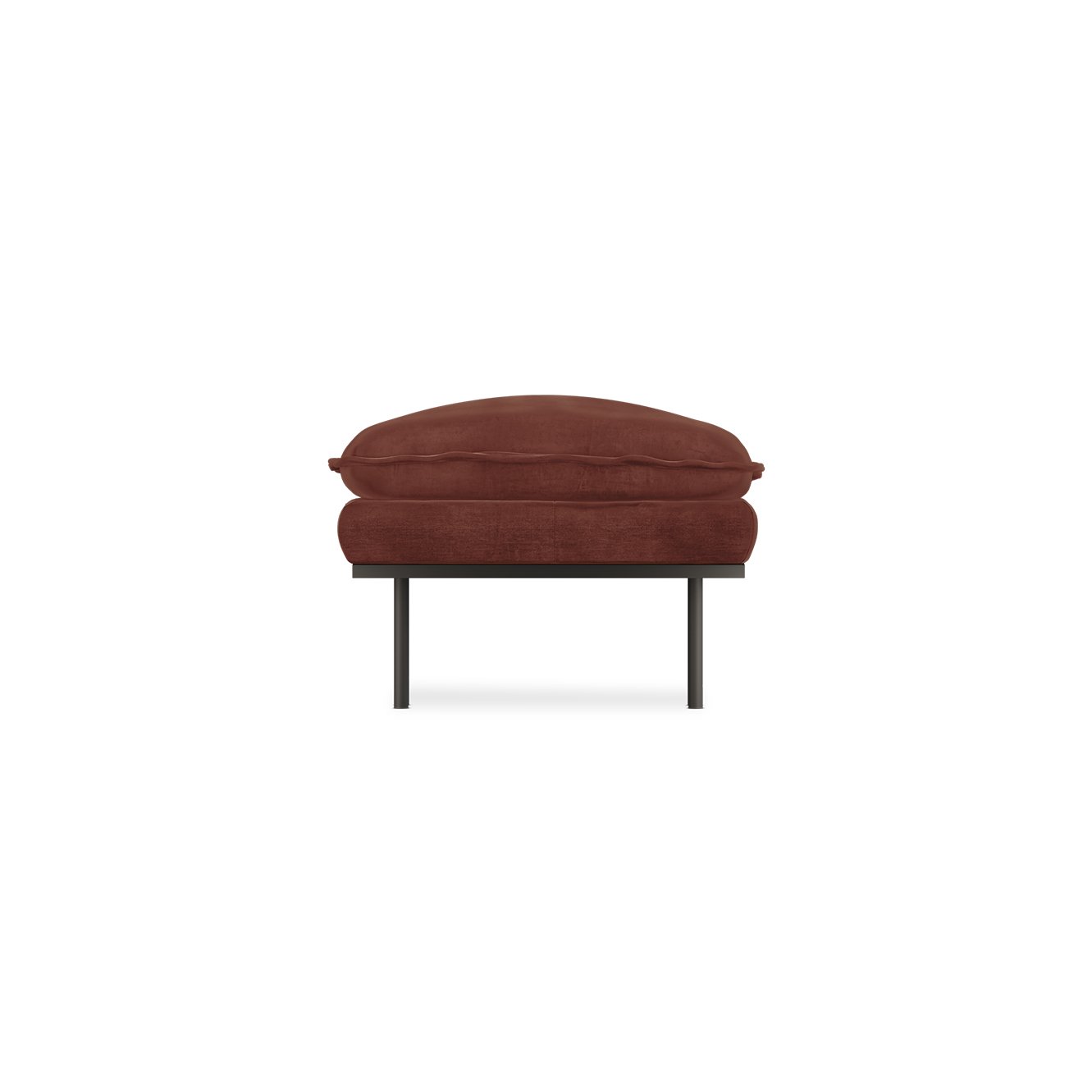 Retro sofa: hocker, royal velvet, magnolia